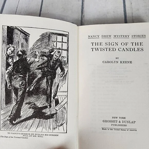 Vintage 1933 Nancy Drew Hardcover Book The Sign of the Twisted Candles - Picture 4 of 10